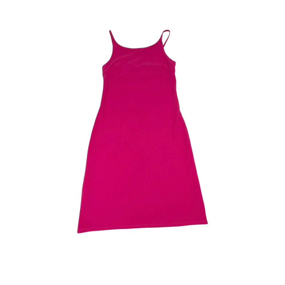 Also Known As Bodycon Halter Tank Dress Sz M Pink Fitted Stretch Y2K Barbiecore - Picture 1 of 7